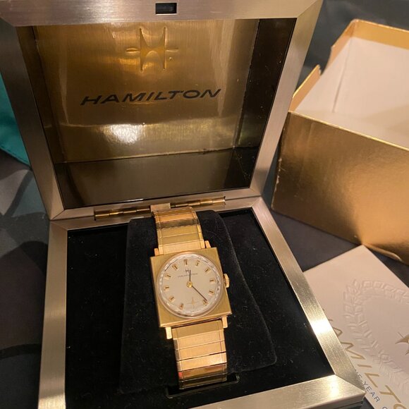 Vintage Hamilton Gold Watch 10k rgp in case w/ cert. - Picture 4 of 14